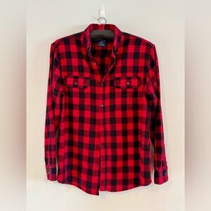 Faded Glory Buffalo Plaid 100% Cotton Button Down Shirt Men’s Large